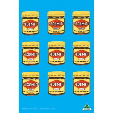Microfibre Tea Towel - Vegemite Jars Cyan